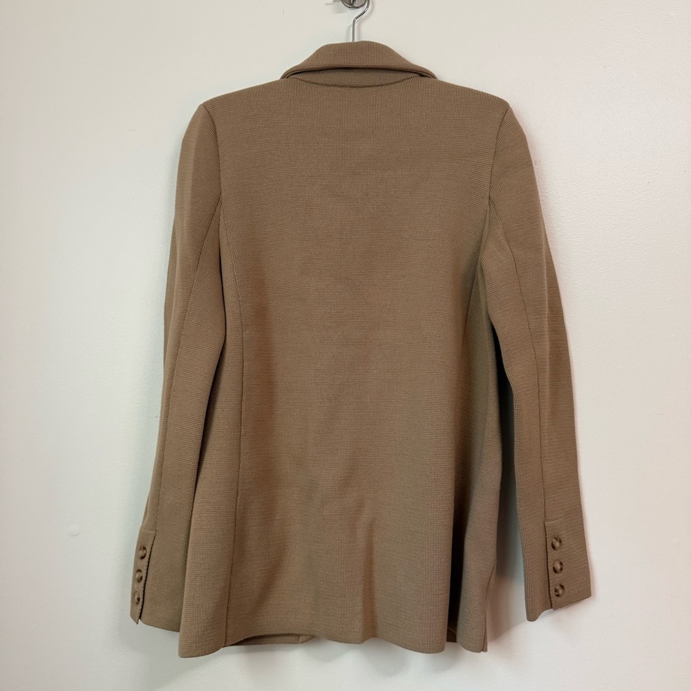 NWT TWP Camel Beige Knit Boyfriend Blazer 100% Merino Wool, size M - Picture 12 of 16